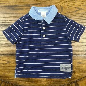 Janie and Jack Blue Stripped Shirt